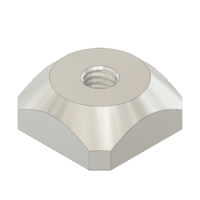 MODULAR SOLUTIONS ZINC PLATED FASTENER M4 SQUARE NUT